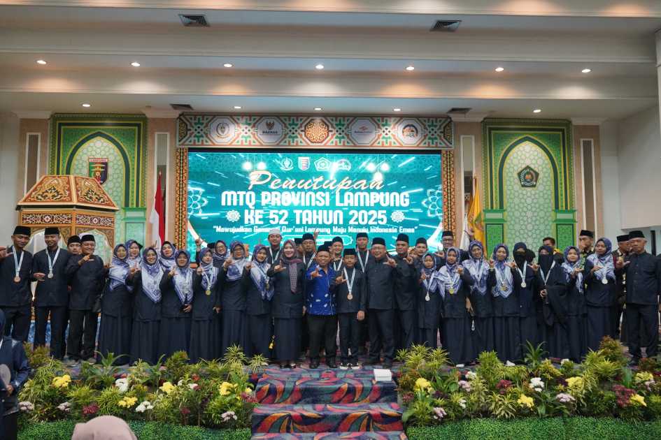 MTQ ke-52 Provinsi Lampung Resmi Ditutup, Kota Metro Tempati Peringkat Tiga