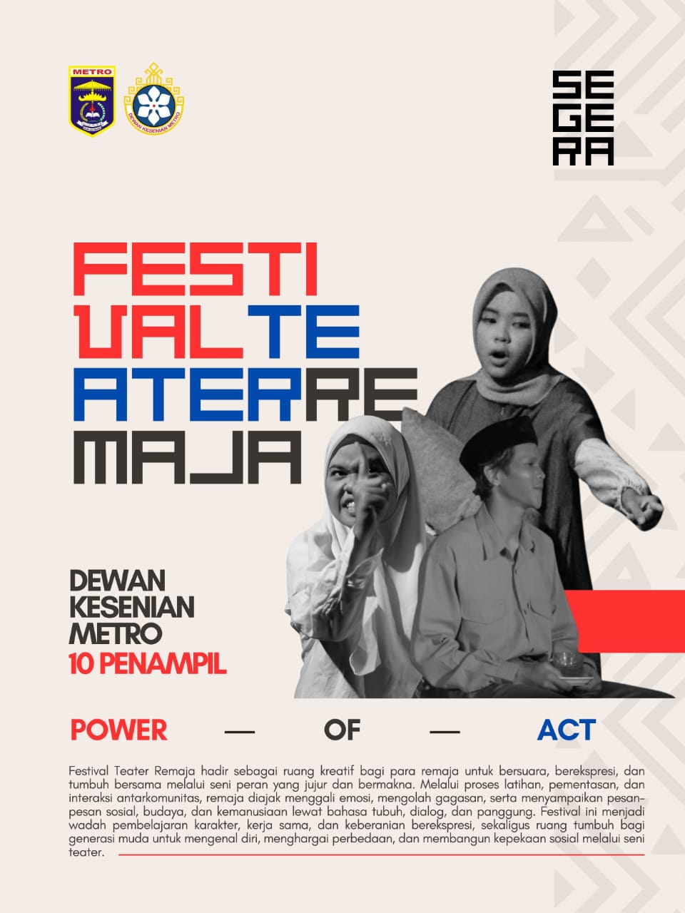 Dewan Kesenian Metro Siapkan Festival Teater Remaja Kota Metro 2026
