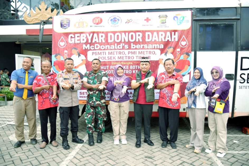 Wali Kota dan Wawalkot Metro Ajak Masyarakat Jadikan Donor Darah sebagai Gaya Hidup